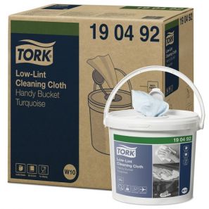 Торк - Кофичка с индустриална кърпа W10 - Low-Lint Cleaning, (200 кърпи /кофа)(4 кофи/кашон)(190492-39)