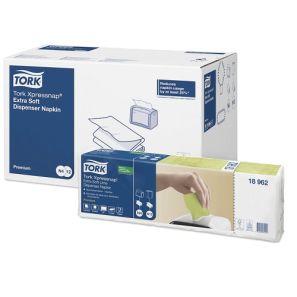 Торк - Салфетки за маса N4 - целулоза, 2 пл. - 10,70 см х 16,50 см - цвят лайм (1000 бр./пак.)(12 пак./каш.) - Extra Soft Lime (18962-52) ( DE )