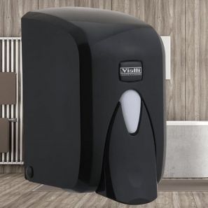 ДЖИ ВИ ЕС - Диспенсър за течен сапун Vialli, 800 мл. - S5KB - ЧЕРЕН (45060005)