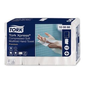 Торк - Сгънати кърпи H2 за многократна употреба, 2пл. Z (12 пач./стек)(170бр./пач.)Premium Xpress® Compressed Soft Multifold (100888-00) ( DE )
