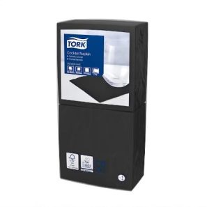 ТОРК - Черни коктейлни салфетки 2пл. (477829)(IT)