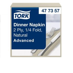 Торк - Салфетки за маса Natural Dinner Advanced, 2 пл., 390 х 390 мм, 12 х 150 бр.(477357)(DE)