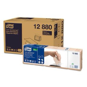 Торк - Диспенсърни салфетки Xpressnap® Extra Soft Natural 2пл. N4 / N12 (12880)(DE)