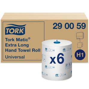 Торк - Кърпи на руло H1, целулоза, 1 пл., (6 рол./кашон) - Matic Extra (120059)