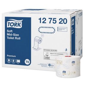 Торк - Тоал. хартия Т6, целулоза, 2 пл. (27 рол./кашон) Extra Soft Mid-Size Premium (127520-68)