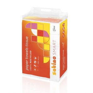 ВЕПА - Satino smart - Харт.кърпи за ръце V - 20,3x23 - 2 пл. (200 къса/пачка),  (20 пач./стек)(276501) ( DE )