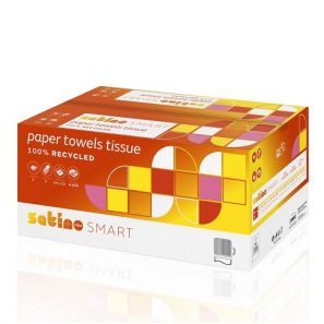 ВЕПА - Satino smart - Харт.кърпи за ръце V - 24x22 - 2 пл. (200 къса/пачка),  (20 пач./кашон)(276245) ( DE )