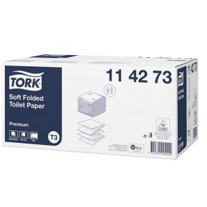 Торк - Тоал. хартия на пачка T3 , целулоза, 2 пл., 9,50 см х 11 см - Soft (252 къса./пачка)(30пач/кашон) (114273-28) ( GB )