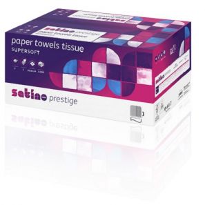 ВЕПА - Satino Prestige - Харт.кърпи за ръце Z - 20,6 x 24 - 2 пл. (15 пачки/кашон)(200 къса/пачка) (275261) ( DE )