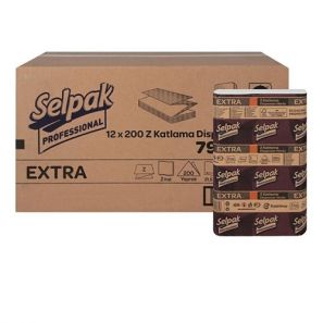 ЕКОМ - Харт.кърпи за ръце Z -Selpak Professional Extra(21,5x24cm) 12 пачки/200 листа/кашон (7900076)